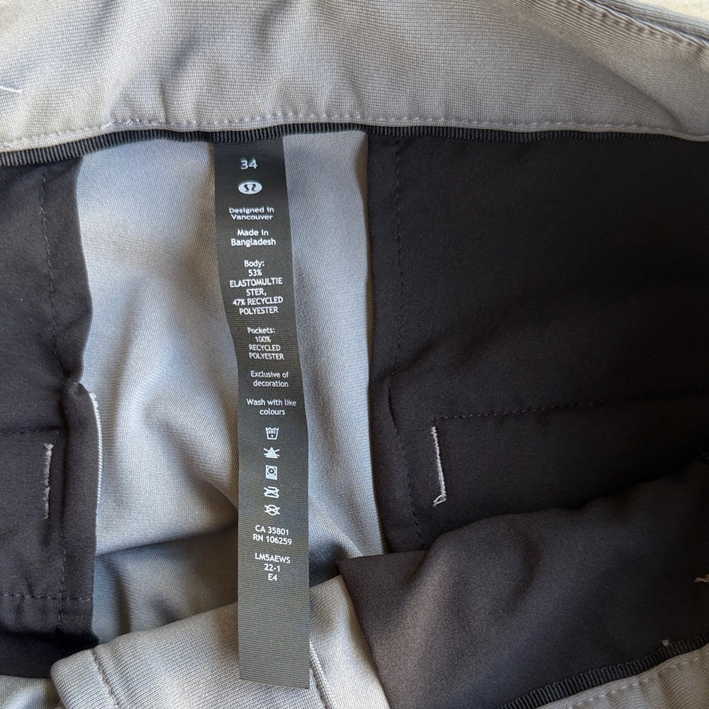 lululemon athletica Men's Charcoal Chinos - Picture 2 of 5